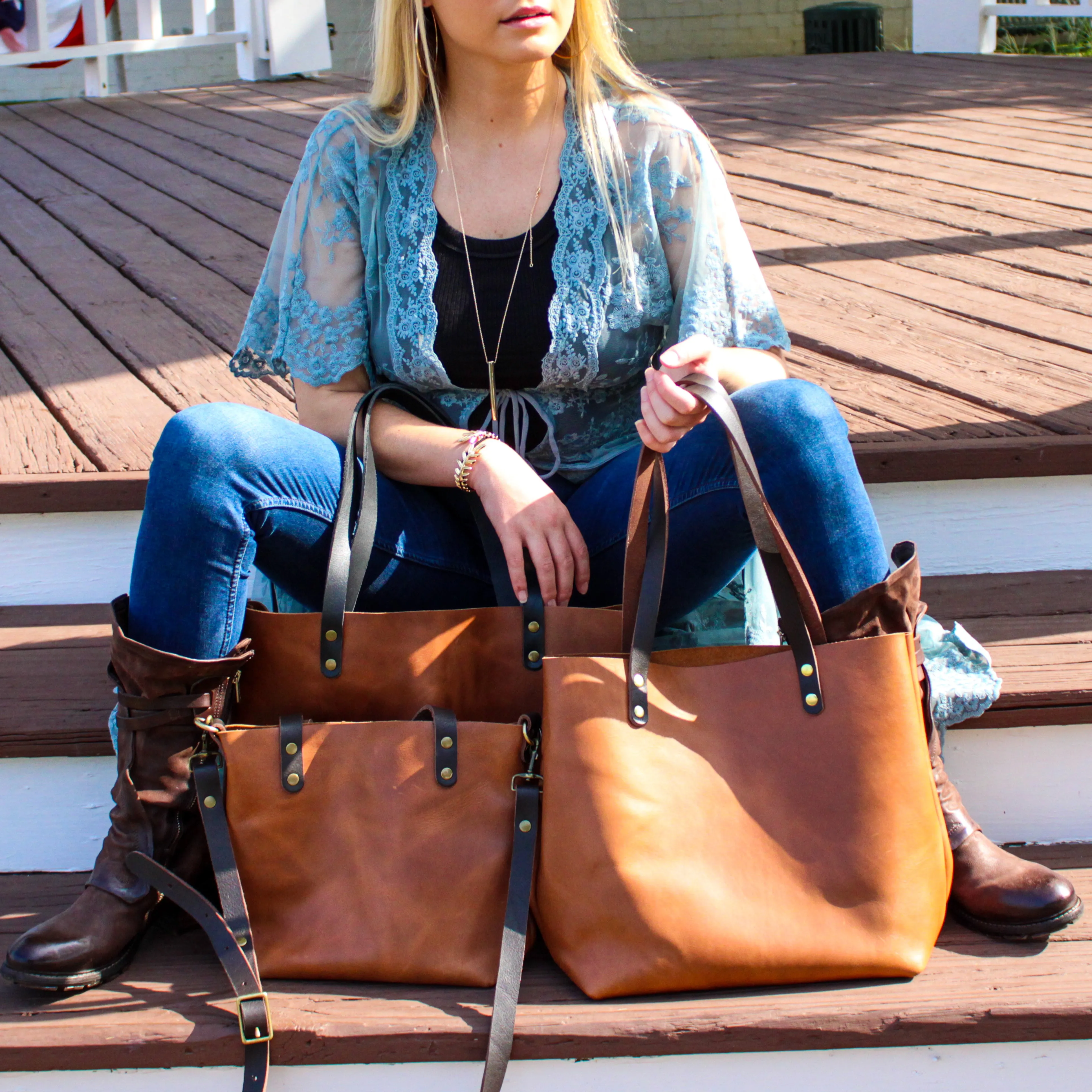 Tan Pull Up Leather Crossbody