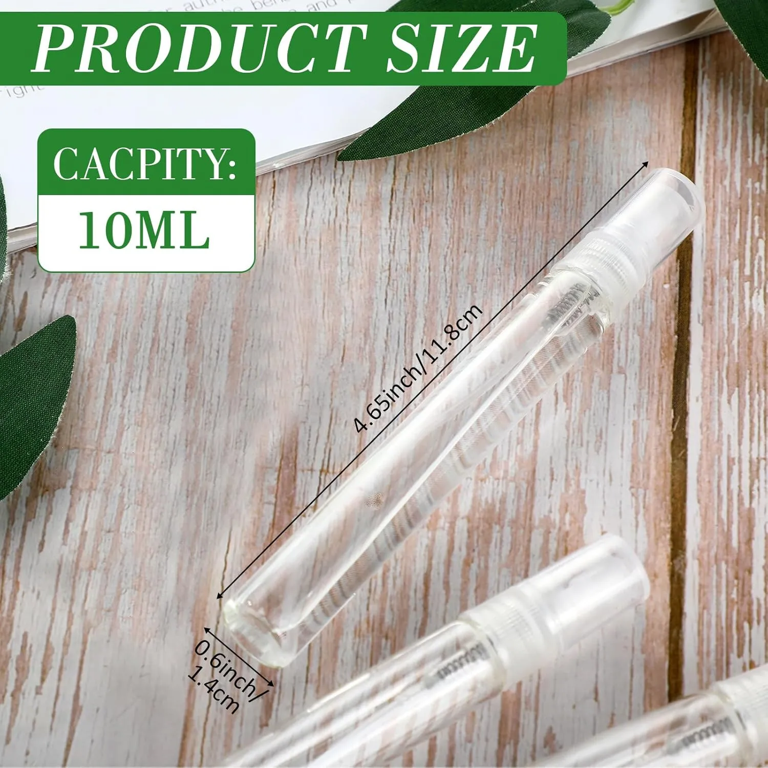 Tanlade 300 Pcs 10ml Mini Spray Bottles Clear Glass Perfume Atomizer Sprayer Bottles Portable Perfume Travel Refillable Bottle for Travel Pocket Dispenser Container