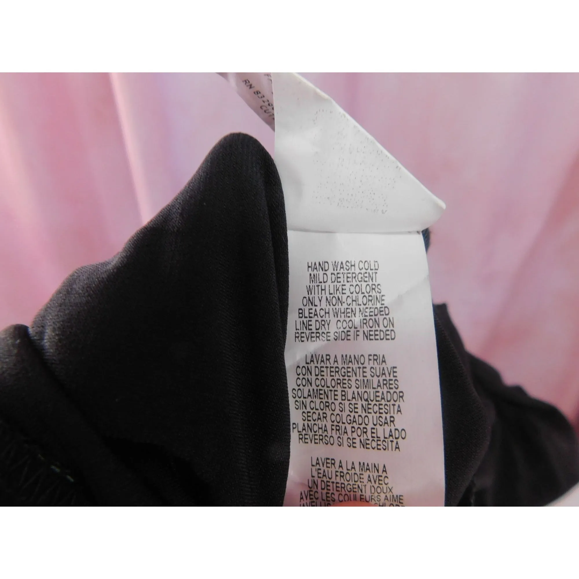Tatiana B Beaded Embellished Hem Black Shift Dress Sz Small
