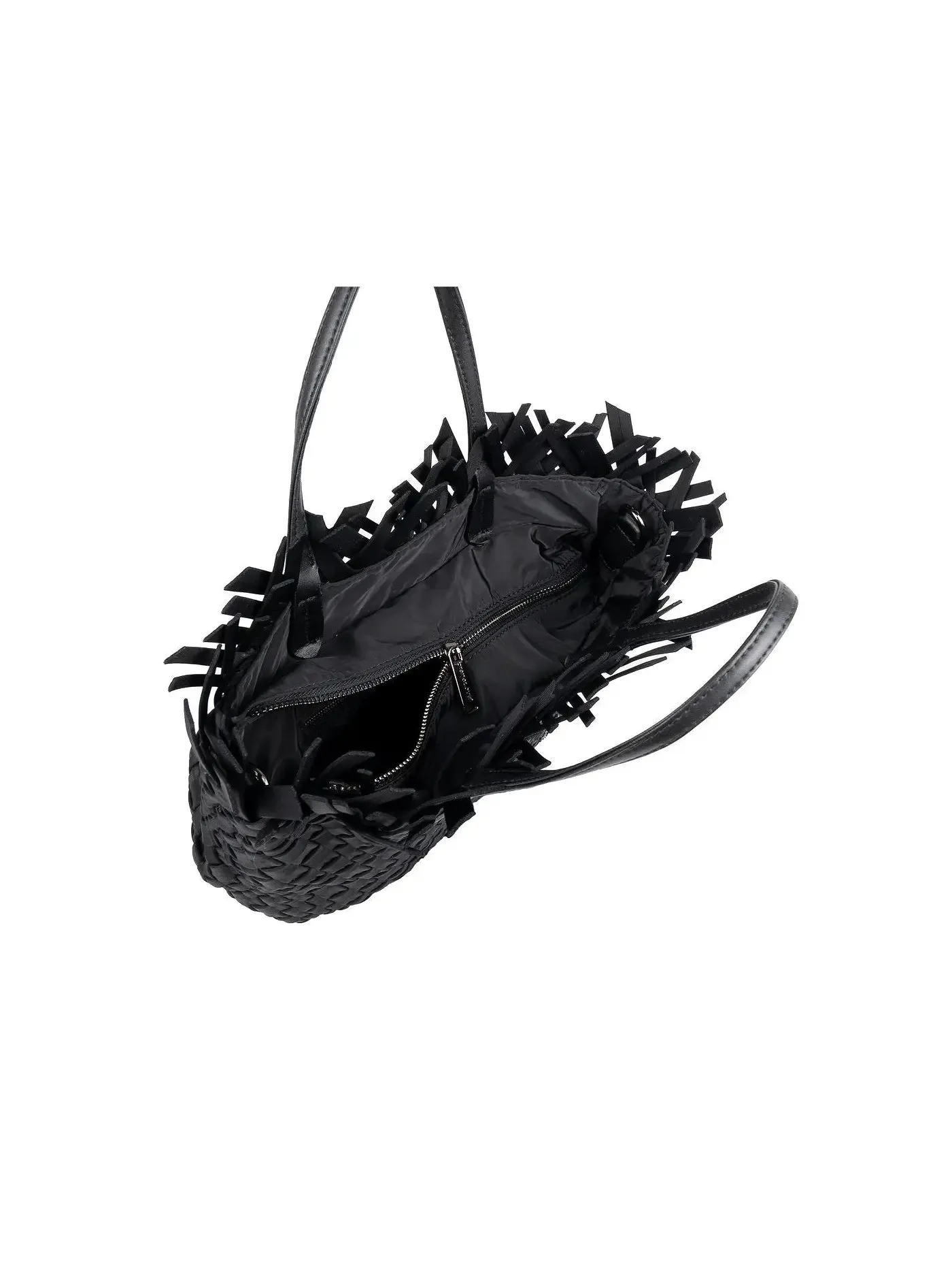 Taunton Small Fringe Top Woven Tote