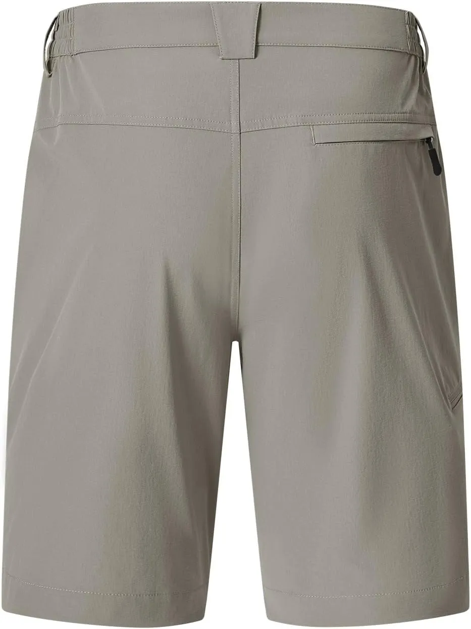 TBMPOY Men's Golf Shorts 9" Lightweight Quick Dry Hiking Cargo Shorts Casual Travel Outdoor with 4 Pockets