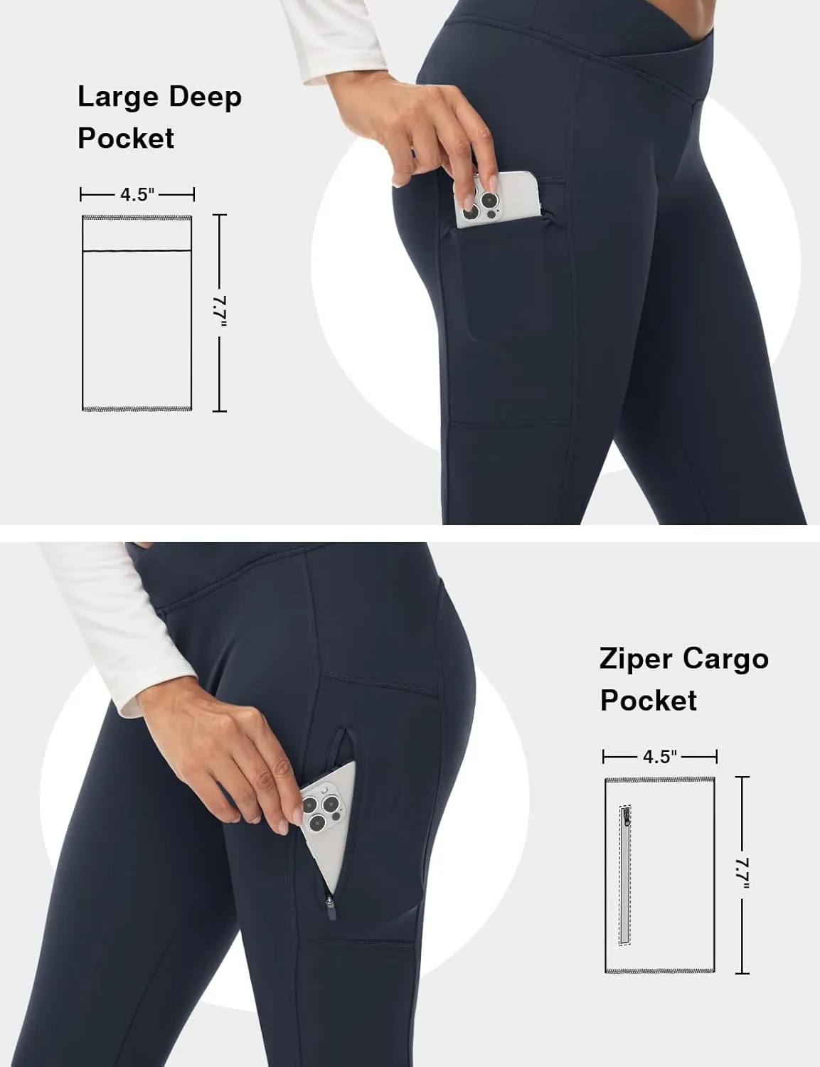 TBMPOY Women's Flare Fleece Lined Pants Bootcut Hiking Crossover Yoga Legging Winter Warm Thermal Outdoor