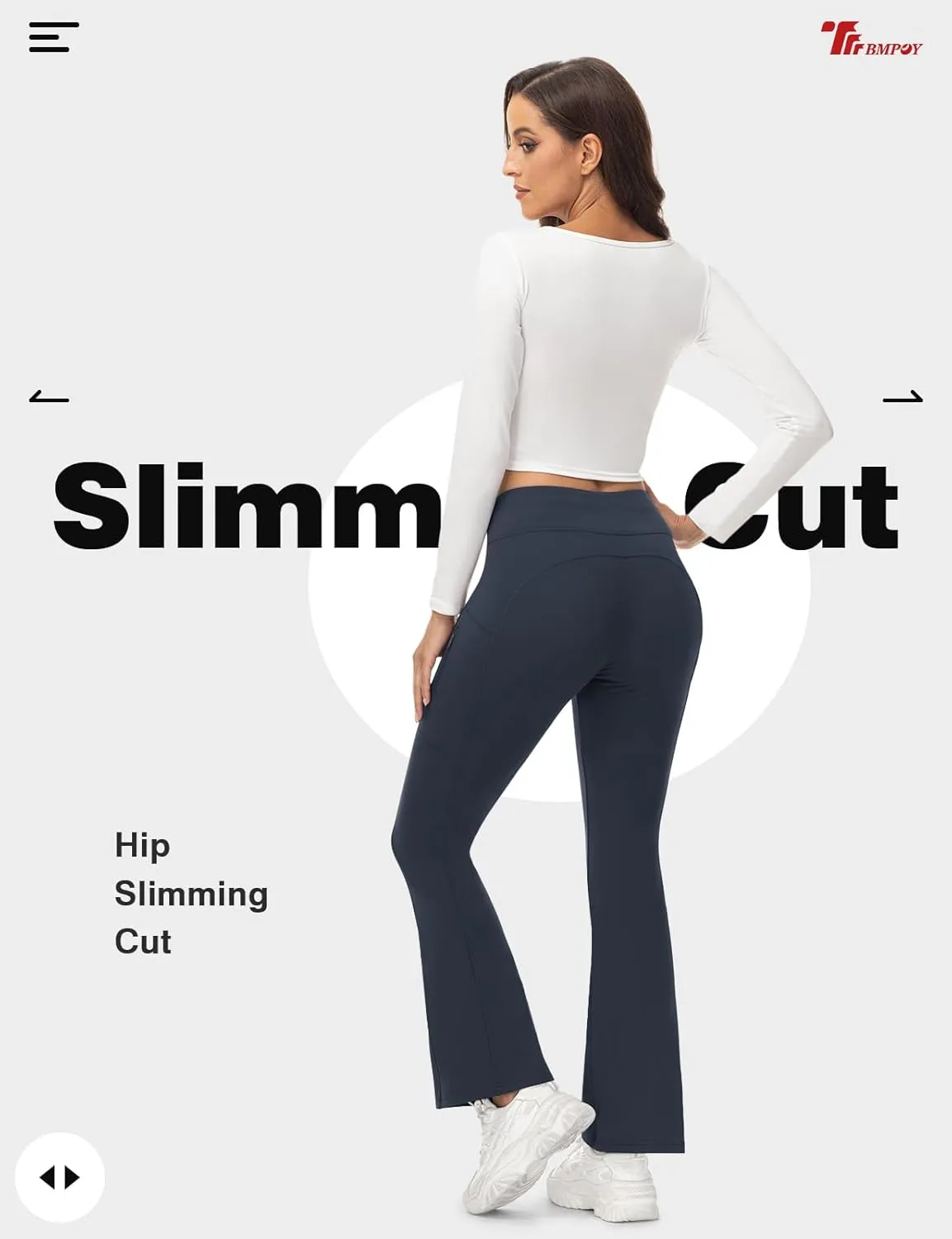 TBMPOY Women's Flare Fleece Lined Pants Bootcut Hiking Crossover Yoga Legging Winter Warm Thermal Outdoor
