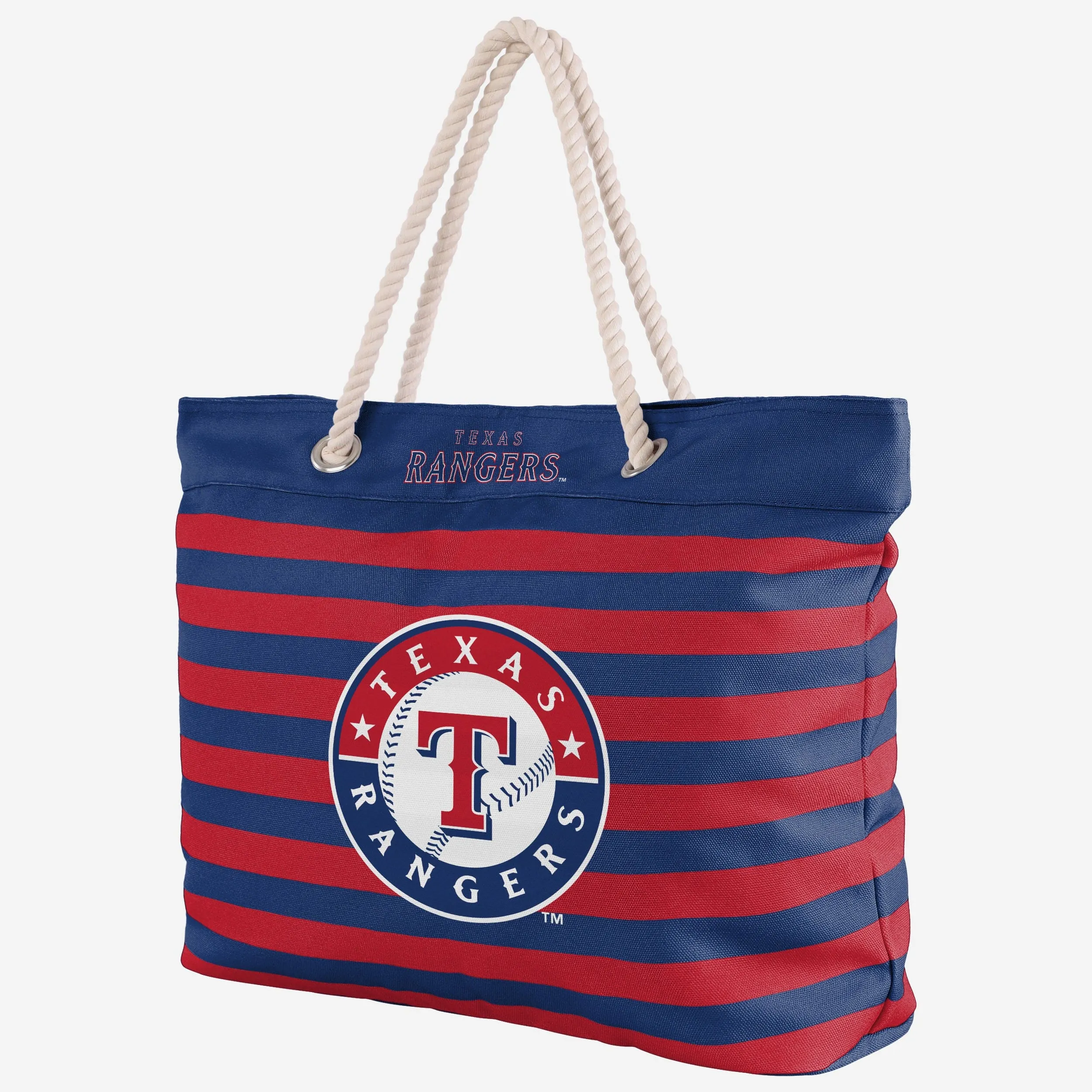 Texas Rangers Nautical Stripe Tote Bag