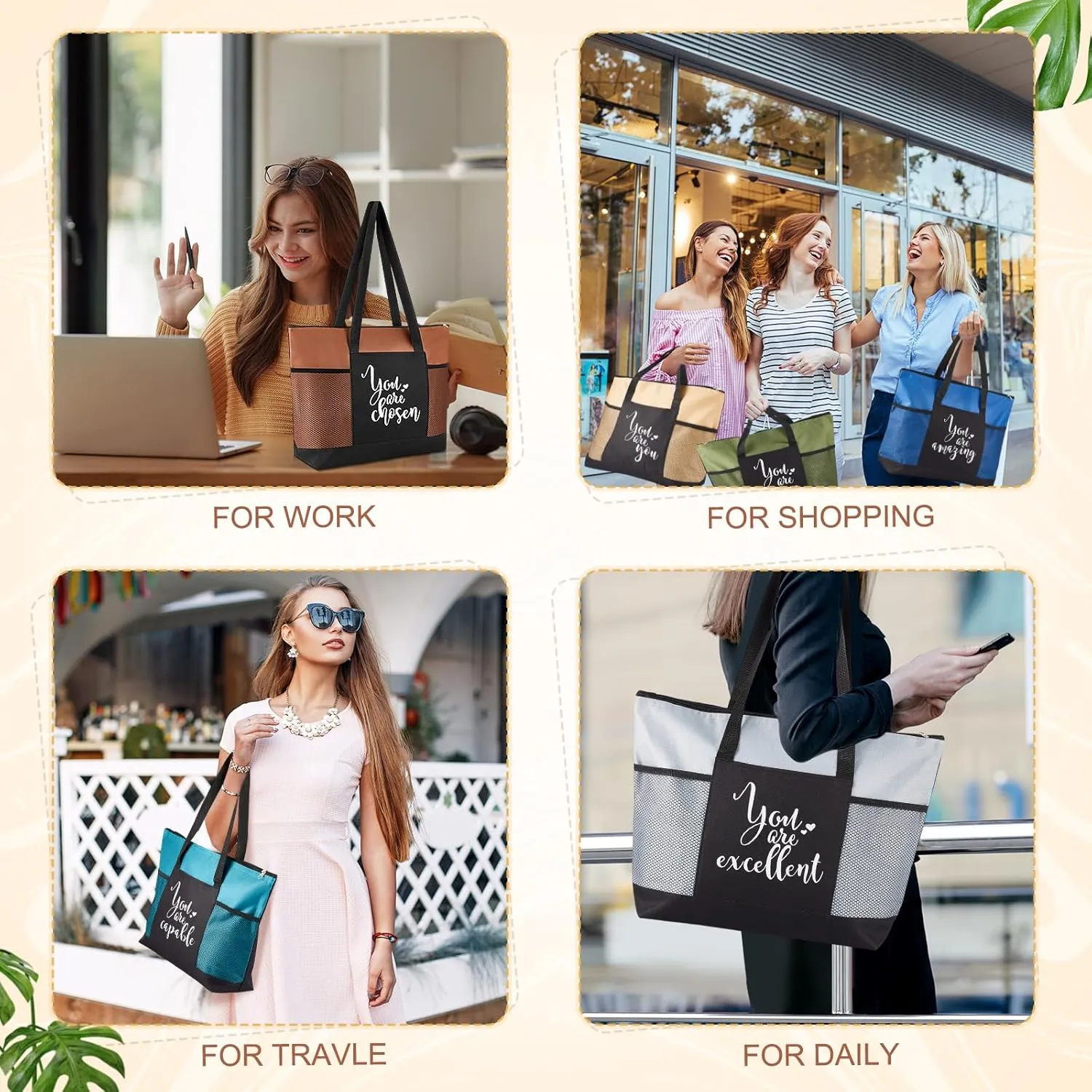 Thank You Tote Bags Bulk Employee Appreciation Gifts for Women Nurse Teacher Team Group