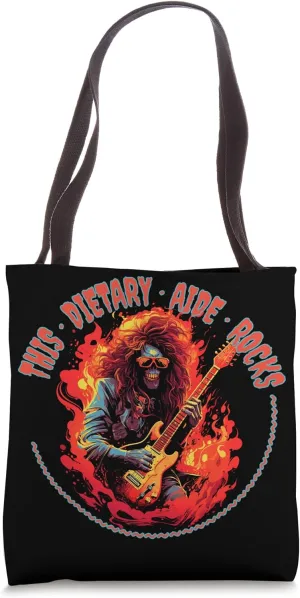 This Dietary Aide Rocks Funny Musician Tote Bag