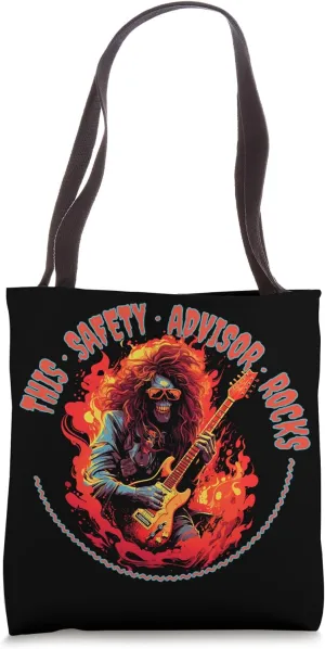 This Safety Advisor Rocks Funny Musician Tote Bag