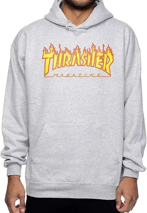 Thrasher Flame Hoodie - Navy