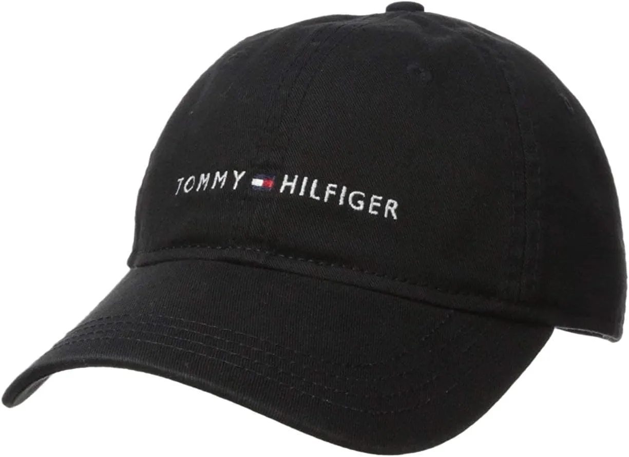 Tommy Hilfiger Men's Cotton Logo Adjustable Baseball Cap