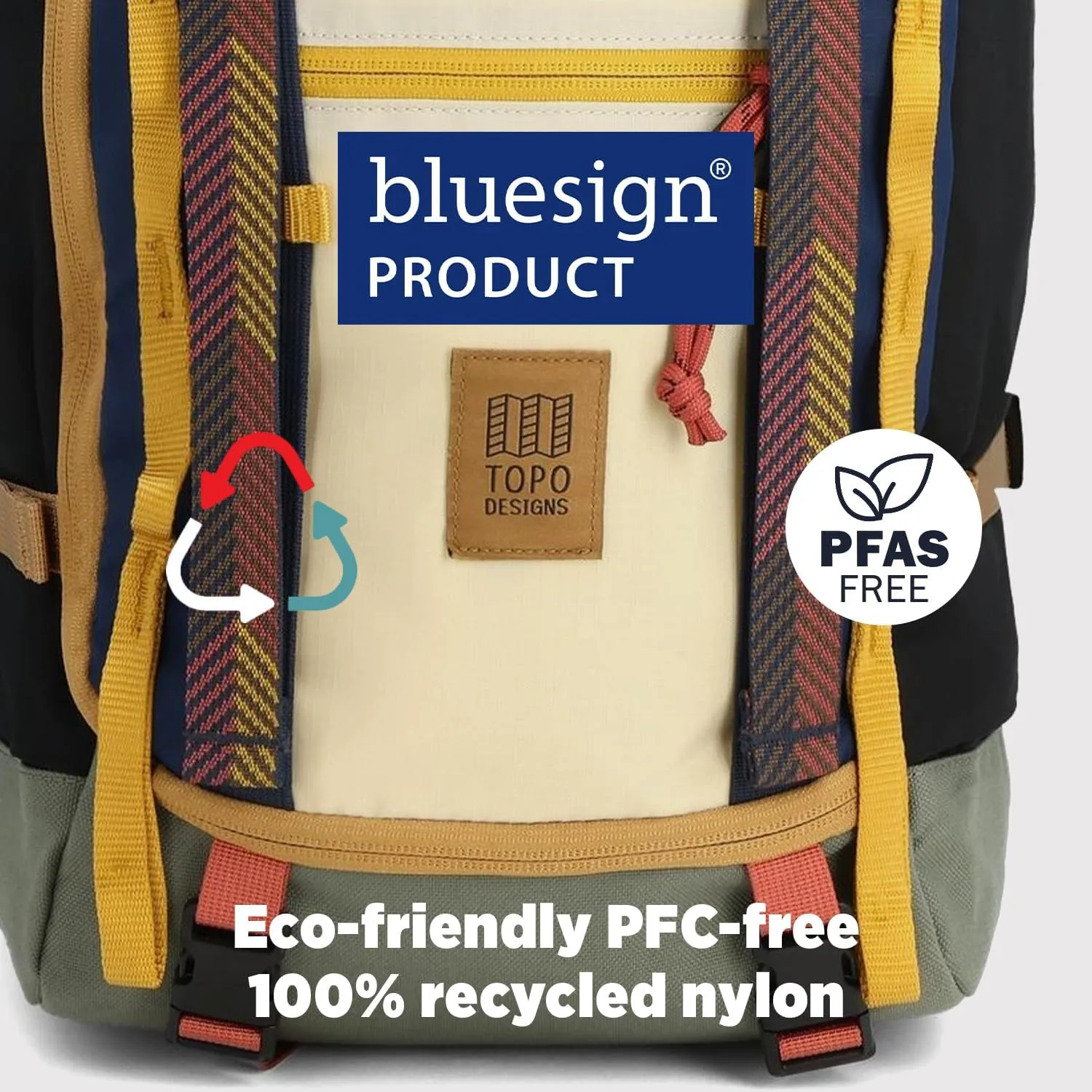 Topo Designs Rover Trail Pack 22L, Molded Back Panel, Waist Belt, Water Bottle Pockets, Bluesign Approved (Black/Neutral)