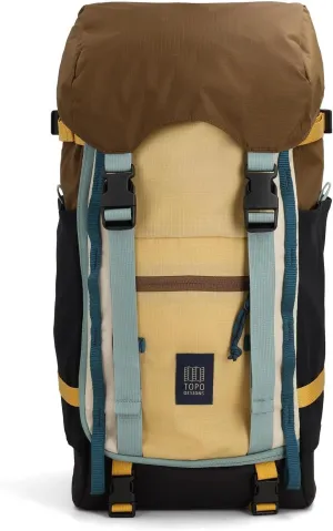 Topo Designs Rover Trail Pack 22L, Molded Back Panel, Waist Belt, Water Bottle Pockets, Bluesign Approved (Desert Palm/Sahara)