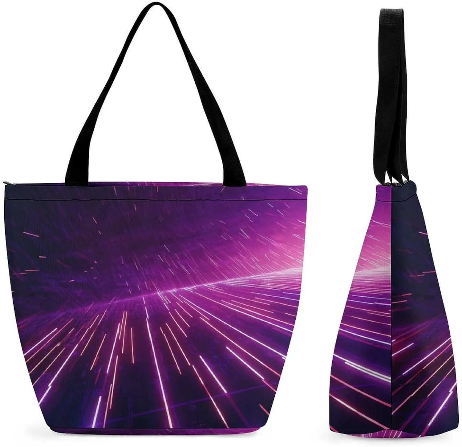 Tote Bag for Women Grocery Bag Rabbit Holding Heart Foldable Shopping Bags Reusable Large Tote Bag