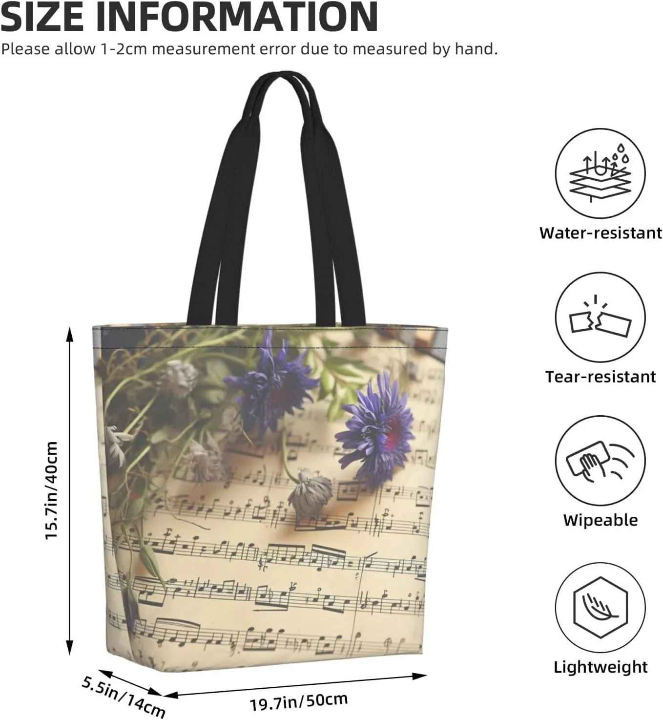 Tote Bag for Women Grocery Bag Reusable Shopping Bag Paint colors Handbag Foldable Shoulder Bag