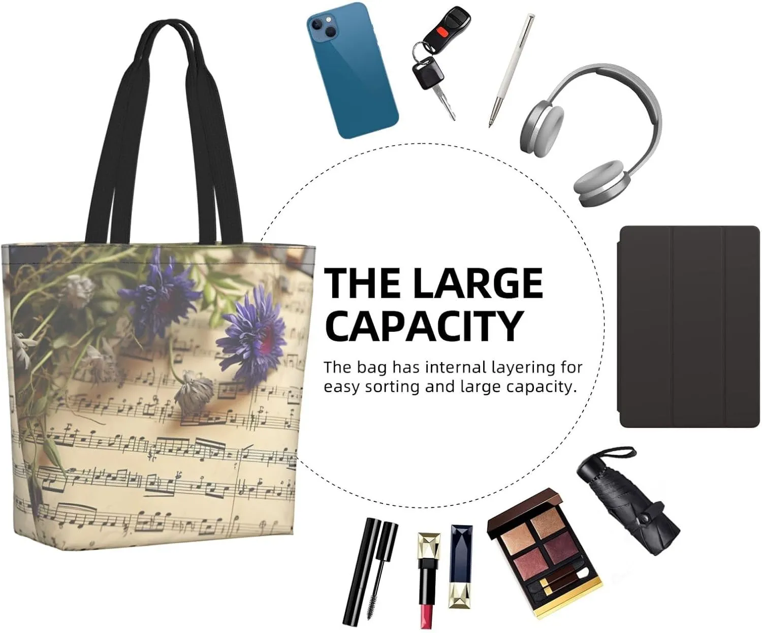 Tote Bag for Women Grocery Bag Reusable Shopping Bag Paint colors Handbag Foldable Shoulder Bag