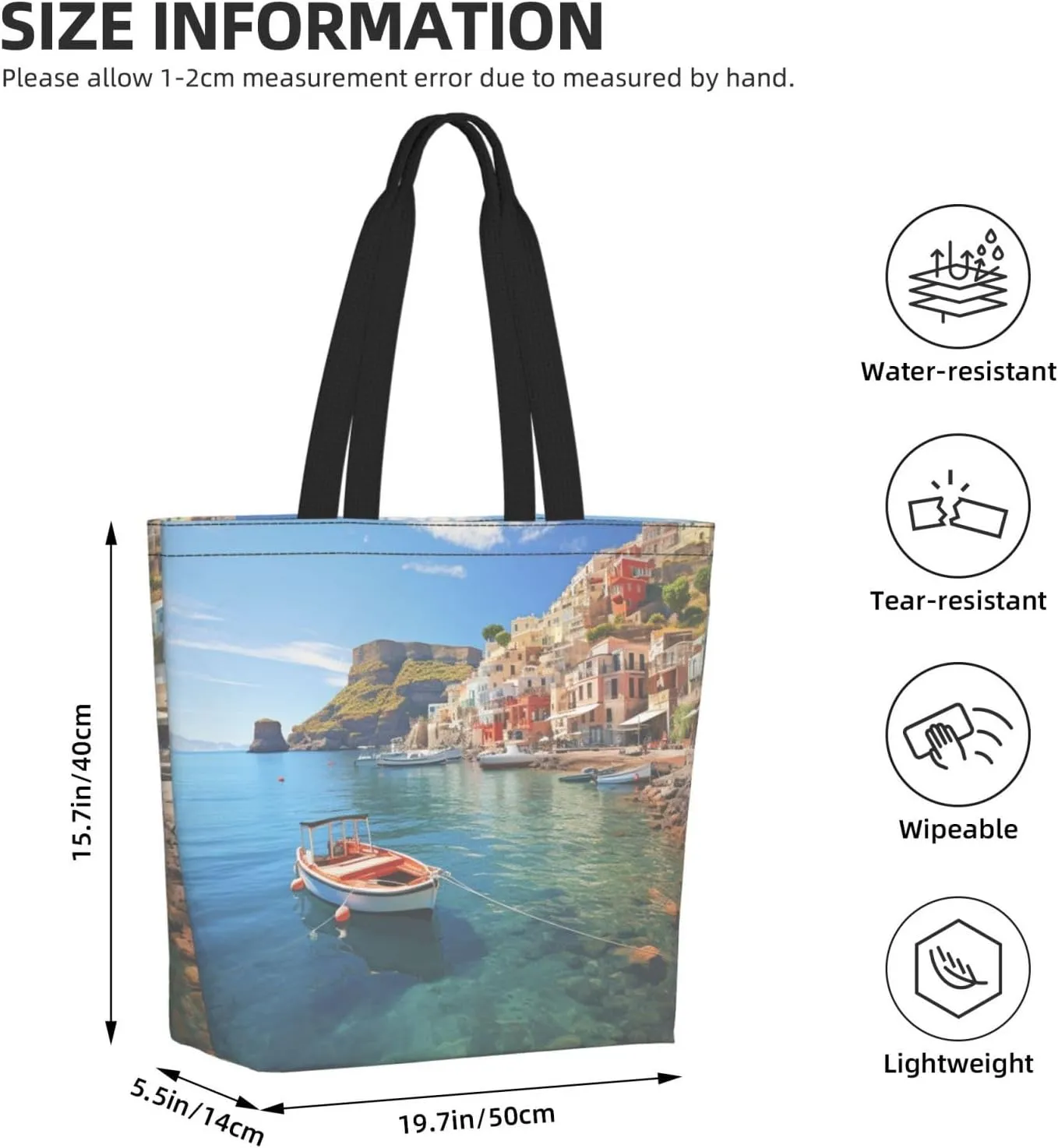 Tote Bag for Women Grocery Bag Reusable Shopping Bag Tiger Colorful Sunset Handbag Foldable Shoulder Bag