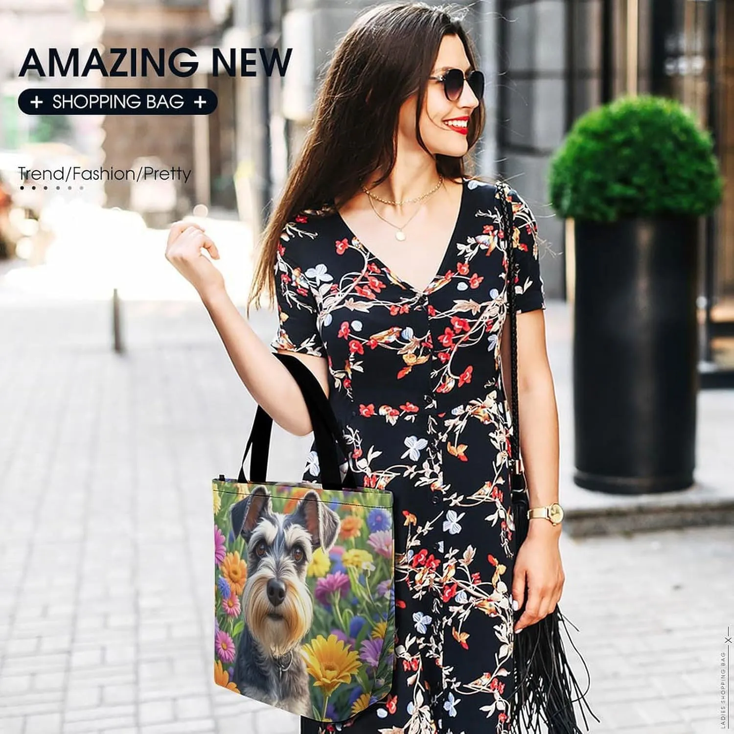 Tote Bag for Women Grocery Bag Snow Owl Foldable Shopping Bags Reusable Large Tote Bag