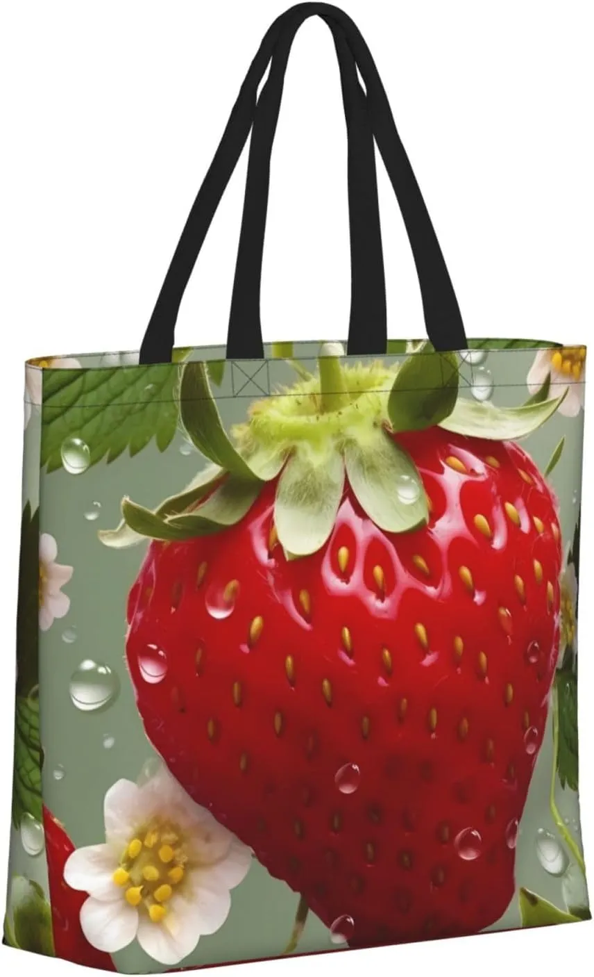 Tote Bag for Women Plaid Red and Black Shoulder Bag with Zipper Handbag Large Capacity Reusable Grocery Bag