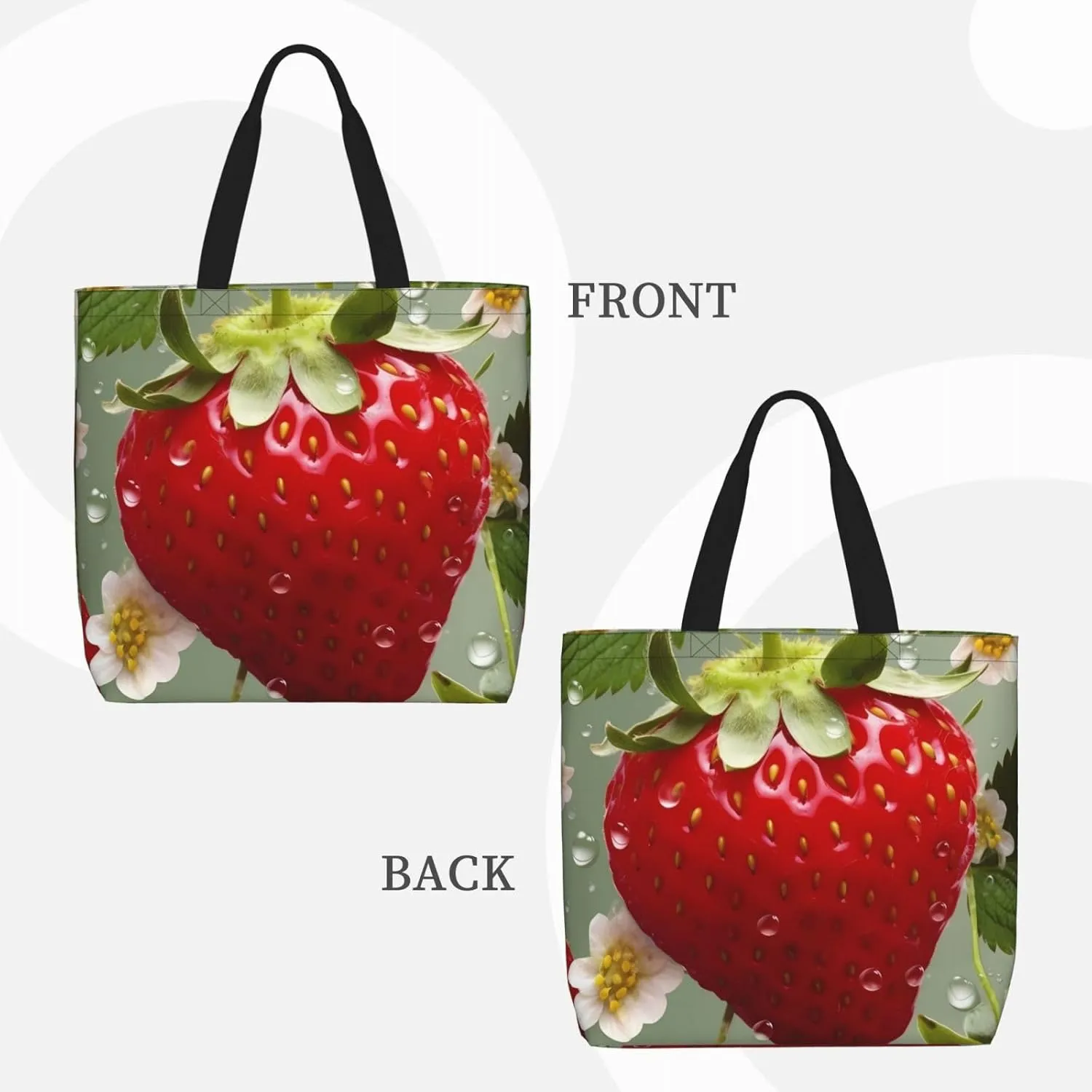 Tote Bag for Women Plaid Red and Black Shoulder Bag with Zipper Handbag Large Capacity Reusable Grocery Bag