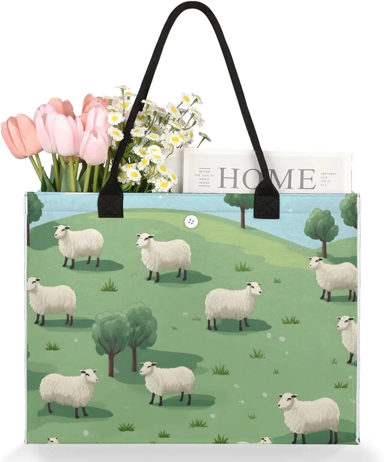 Tote Bag for Women Reusable Canvas Shoulder Bag