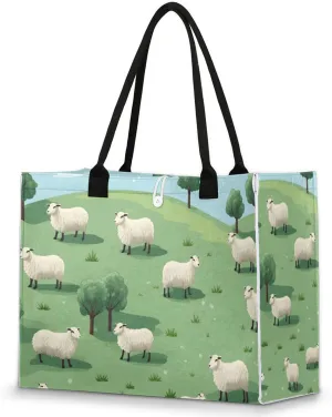 Tote Bag for Women Reusable Canvas Shoulder Bag