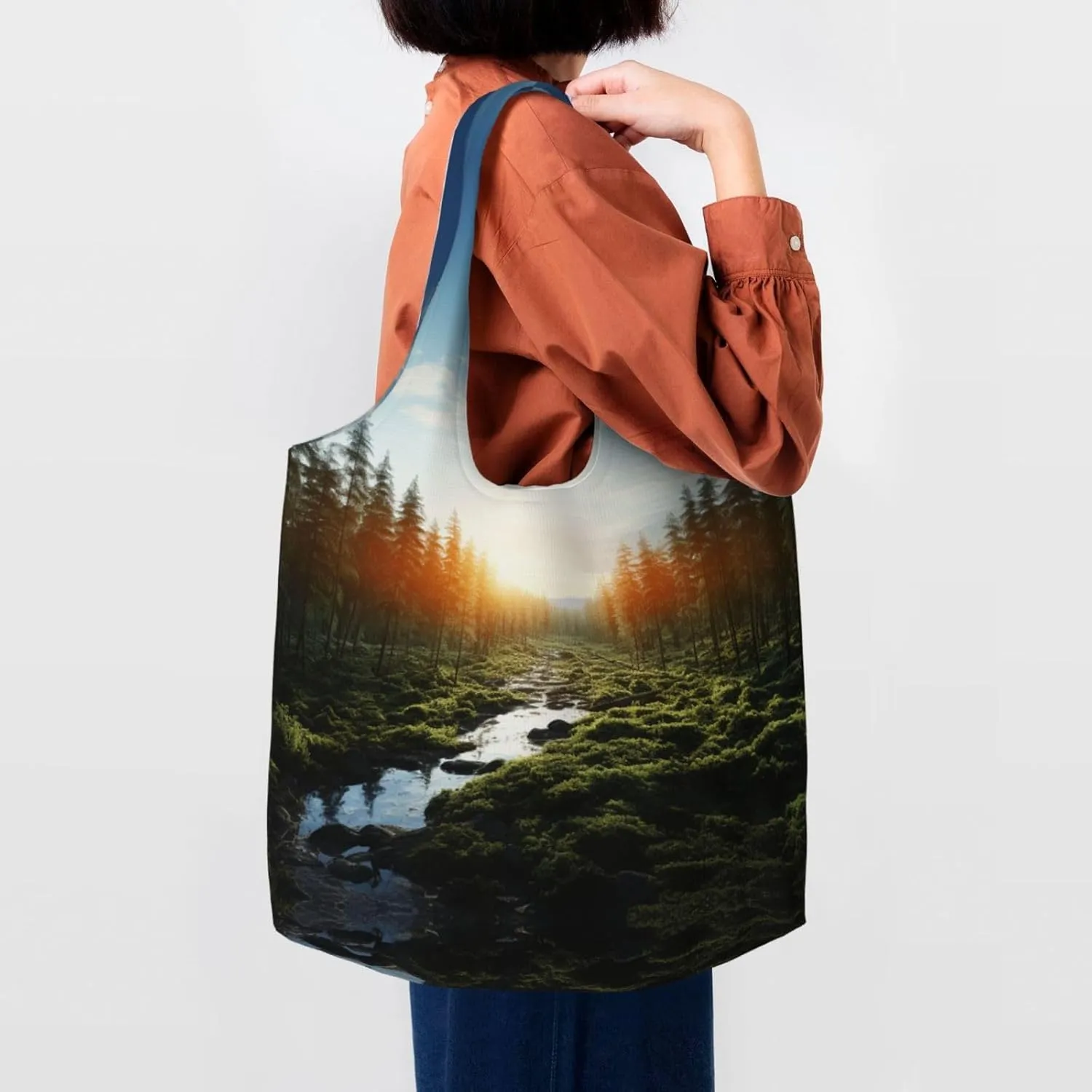 Tote Bag for Women Reusable Grocery Bag Canvas Shopping Bag Math question Handbag Foldable Shoulder Bag