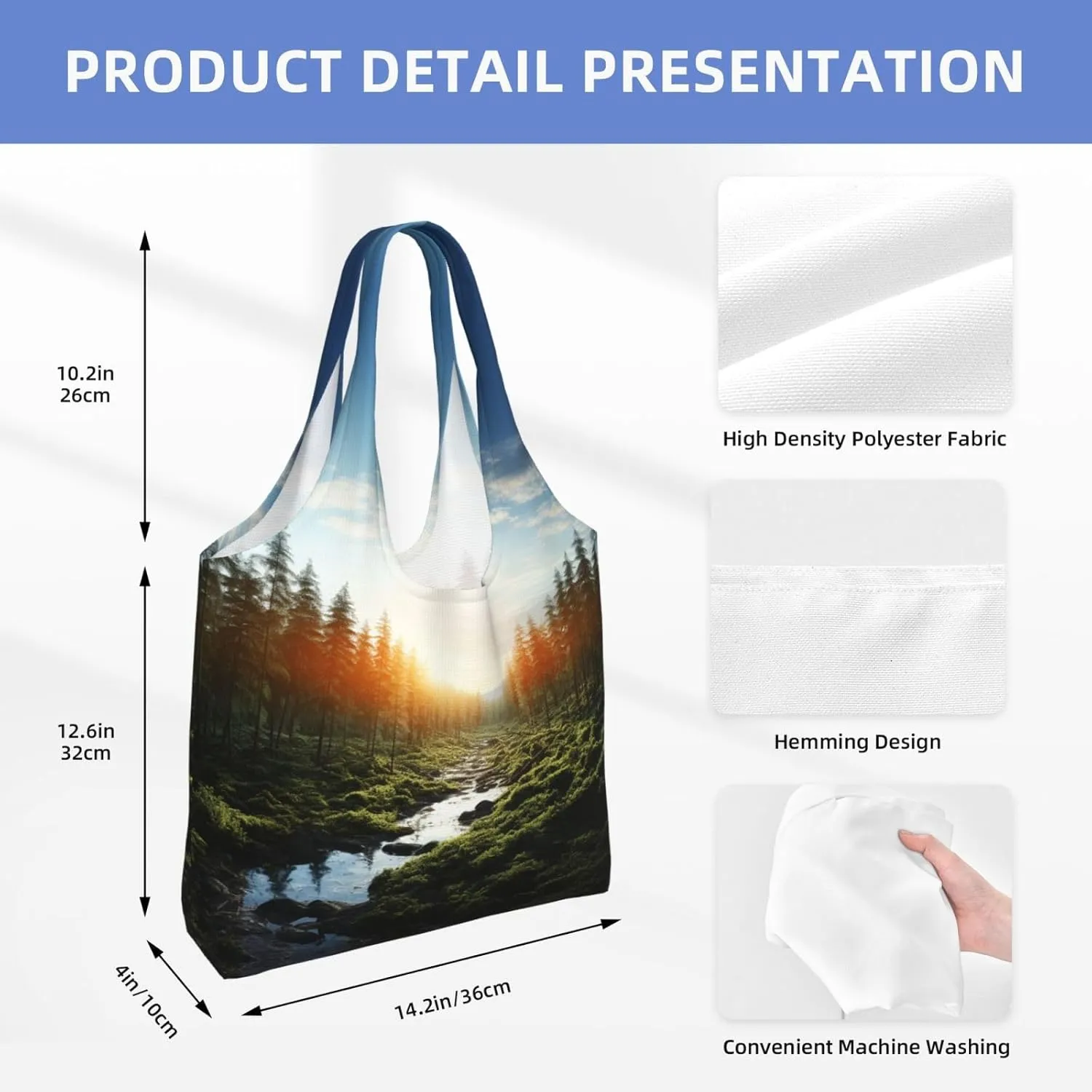 Tote Bag for Women Reusable Grocery Bag Canvas Shopping Bag Math question Handbag Foldable Shoulder Bag