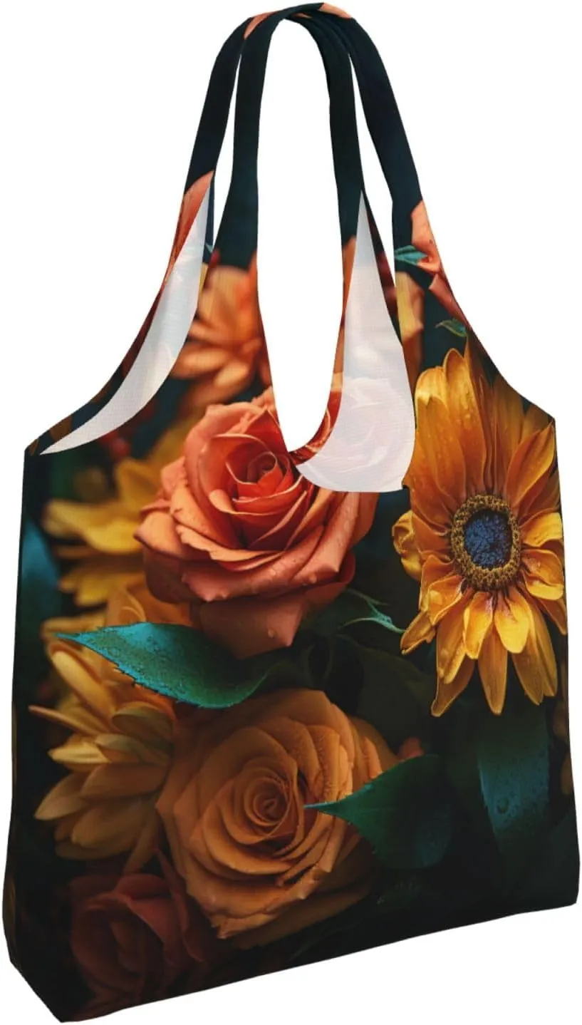 Tote Bag for Women Reusable Grocery Bag Canvas Shopping Bag Universe Starry Stars Handbag Foldable Shoulder Bag