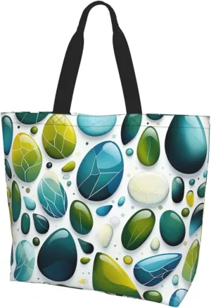 Tote Bag for Women Reusable Grocery Bag Shopping Bag Colorful Handprints Tote Bags Handbag Foldable Shoulder Bag