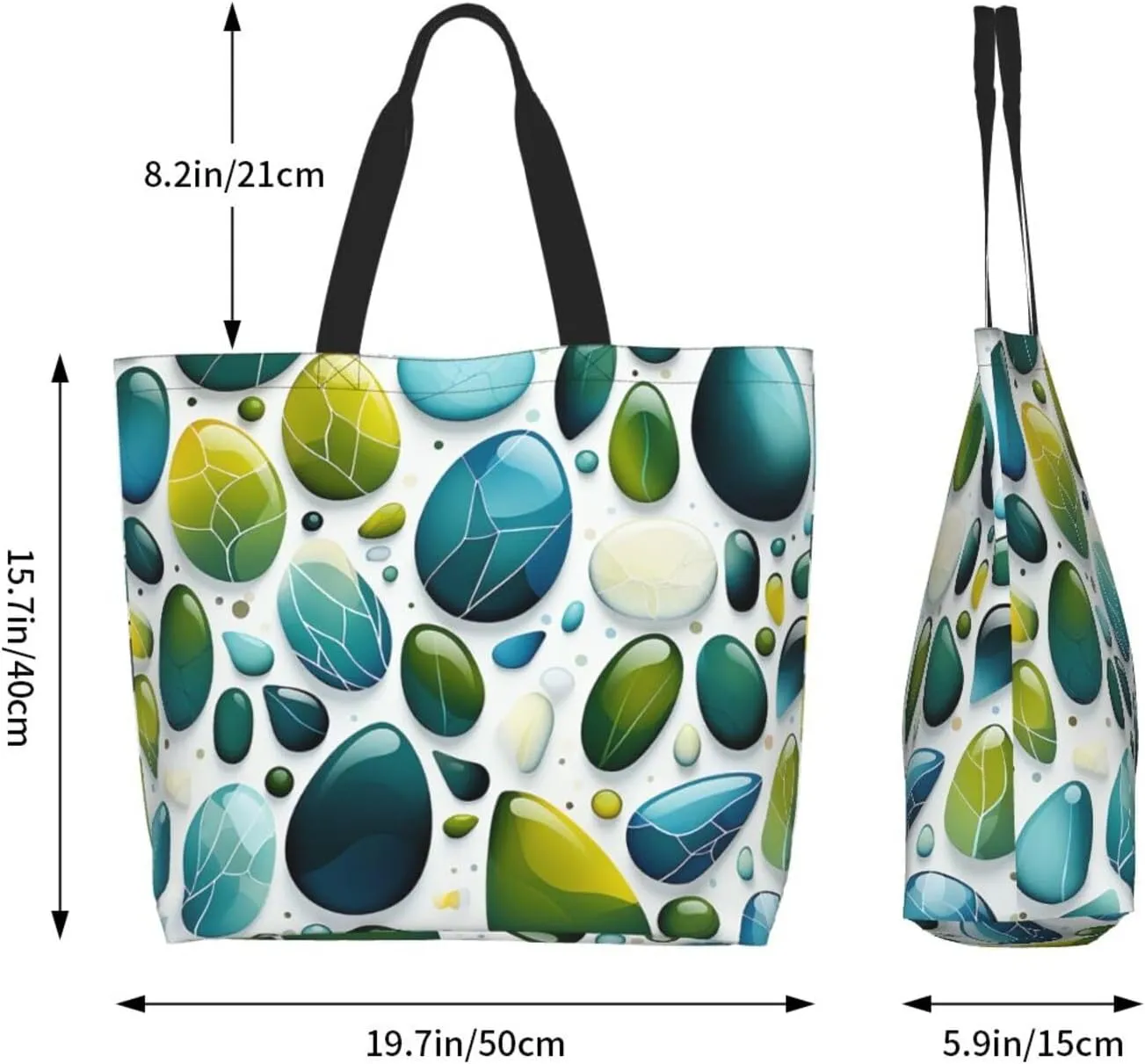 Tote Bag for Women Reusable Grocery Bag Shopping Bag Colorful Handprints Tote Bags Handbag Foldable Shoulder Bag