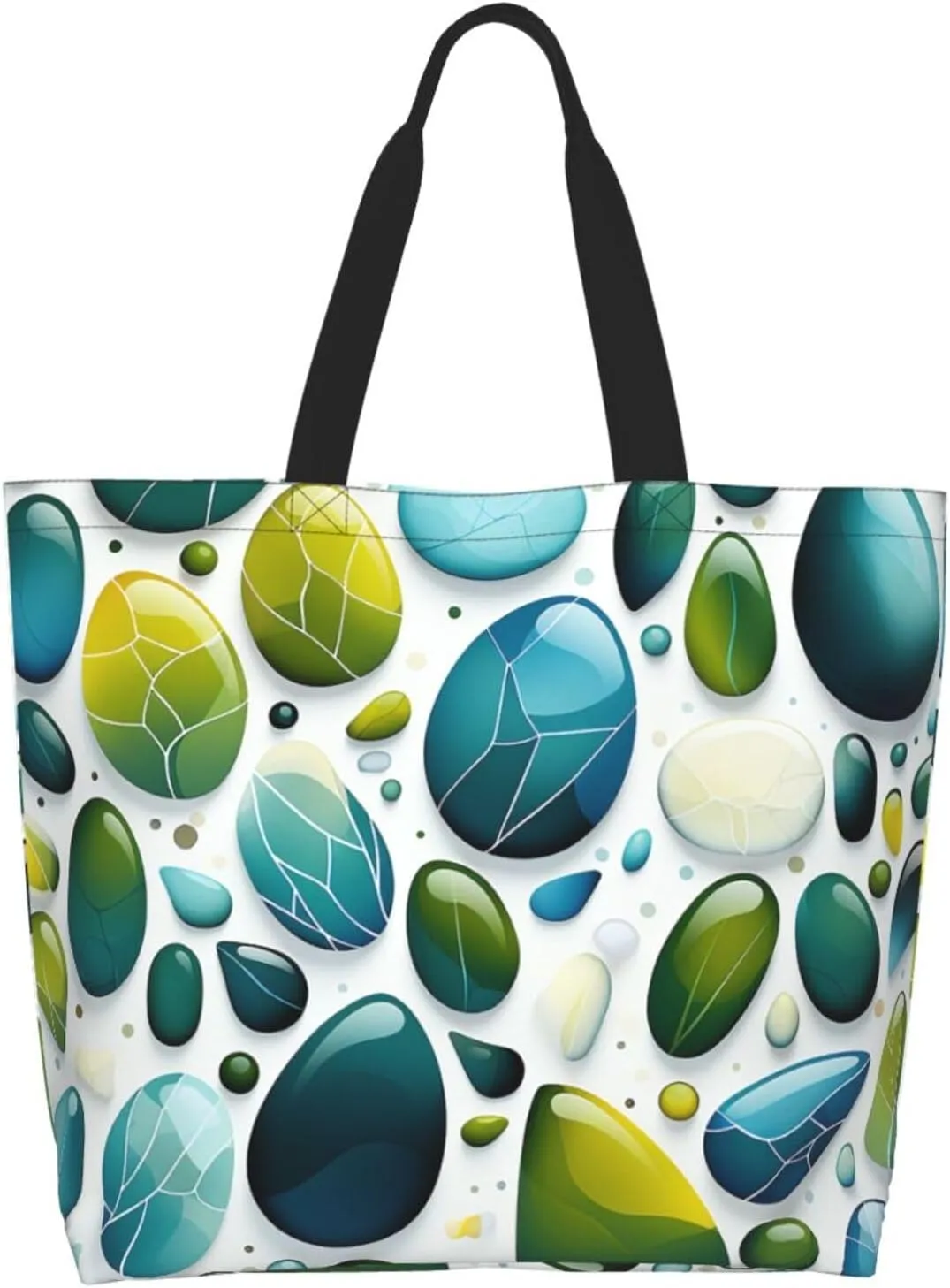Tote Bag for Women Reusable Grocery Bag Shopping Bag Colorful Handprints Tote Bags Handbag Foldable Shoulder Bag