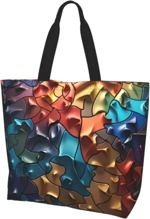 Tote Bag for Women Reusable Grocery Bag Shopping Bag Red Shark Image Tote Bags Handbag Foldable Shoulder Bag