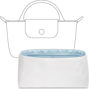 Tote Bag Organizer Insert for Long champ original mini handbag, Custom Fit Inside Premium Celeste Lightweight WaterResistant Purse Insert