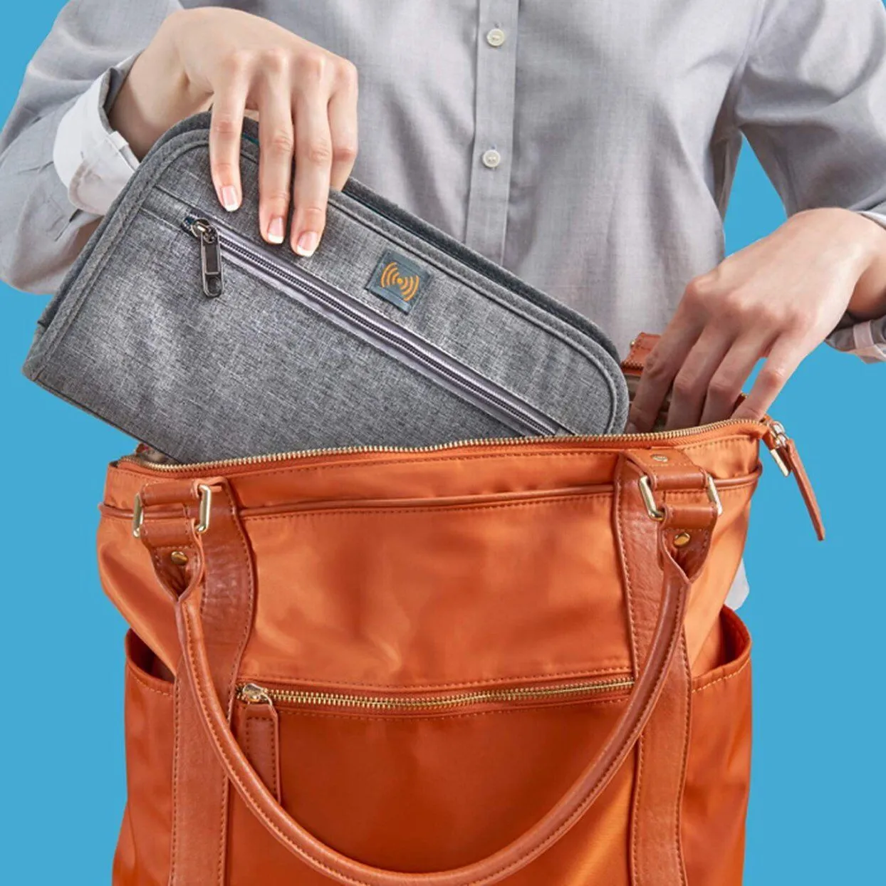 Tote, Handbag and Purse Organizer Insert with RFID Lining