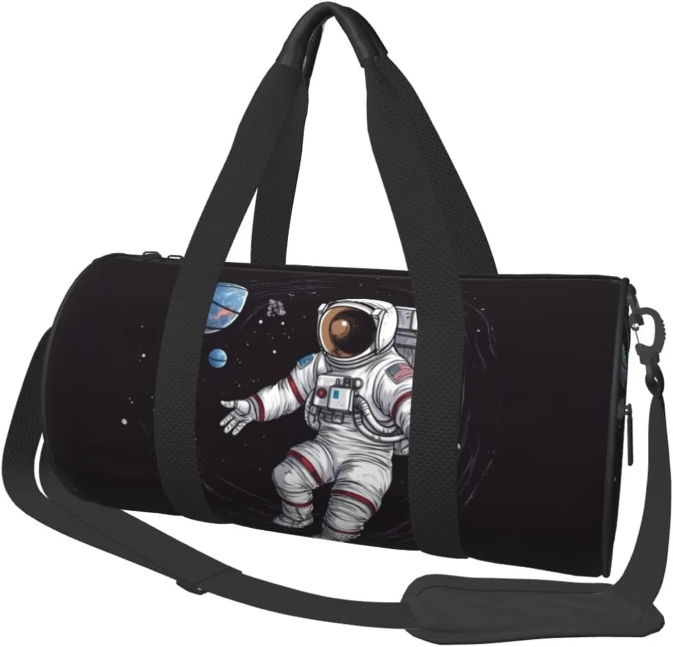 Travel Bag For Women,Astronaut Space Basketball Print Personal Item Duffle Bags,Weekend Travel Duffel Tote Bag,Travel Sport Gym Bag For Men,Airplane Travel Essentials For Flying