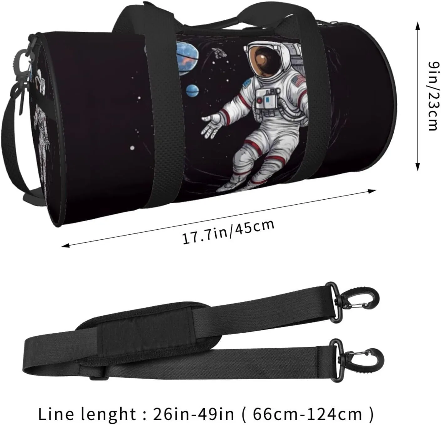 Travel Bag For Women,Astronaut Space Basketball Print Personal Item Duffle Bags,Weekend Travel Duffel Tote Bag,Travel Sport Gym Bag For Men,Airplane Travel Essentials For Flying