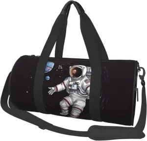 Travel Bag For Women,Astronaut Space Basketball Print Personal Item Duffle Bags,Weekend Travel Duffel Tote Bag,Travel Sport Gym Bag For Men,Airplane Travel Essentials For Flying