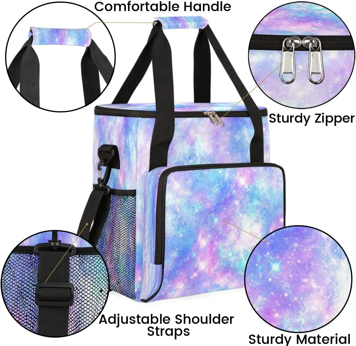 Travel Coffee Maker Carrying Bag Compatible with K-Mini or K-Mini Plus, Universe Galaxy Pattern Single Cup Coffee Maker Travel Bag Portable Storage Bag with Shoulder Strap
