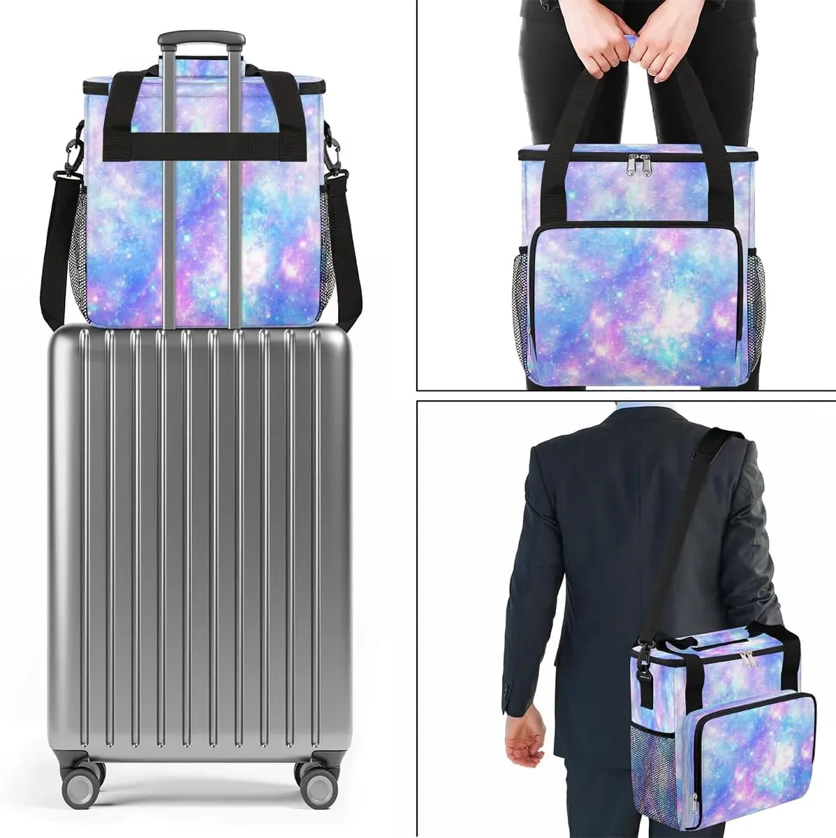 Travel Coffee Maker Carrying Bag Compatible with K-Mini or K-Mini Plus, Universe Galaxy Pattern Single Cup Coffee Maker Travel Bag Portable Storage Bag with Shoulder Strap