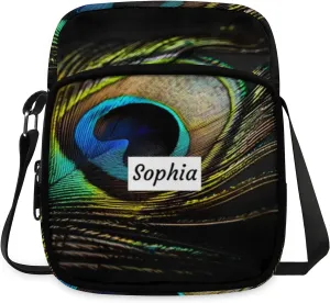 TropicalLife Personalized Crossbody Bag for Women Men Custom Name Messenger Bags