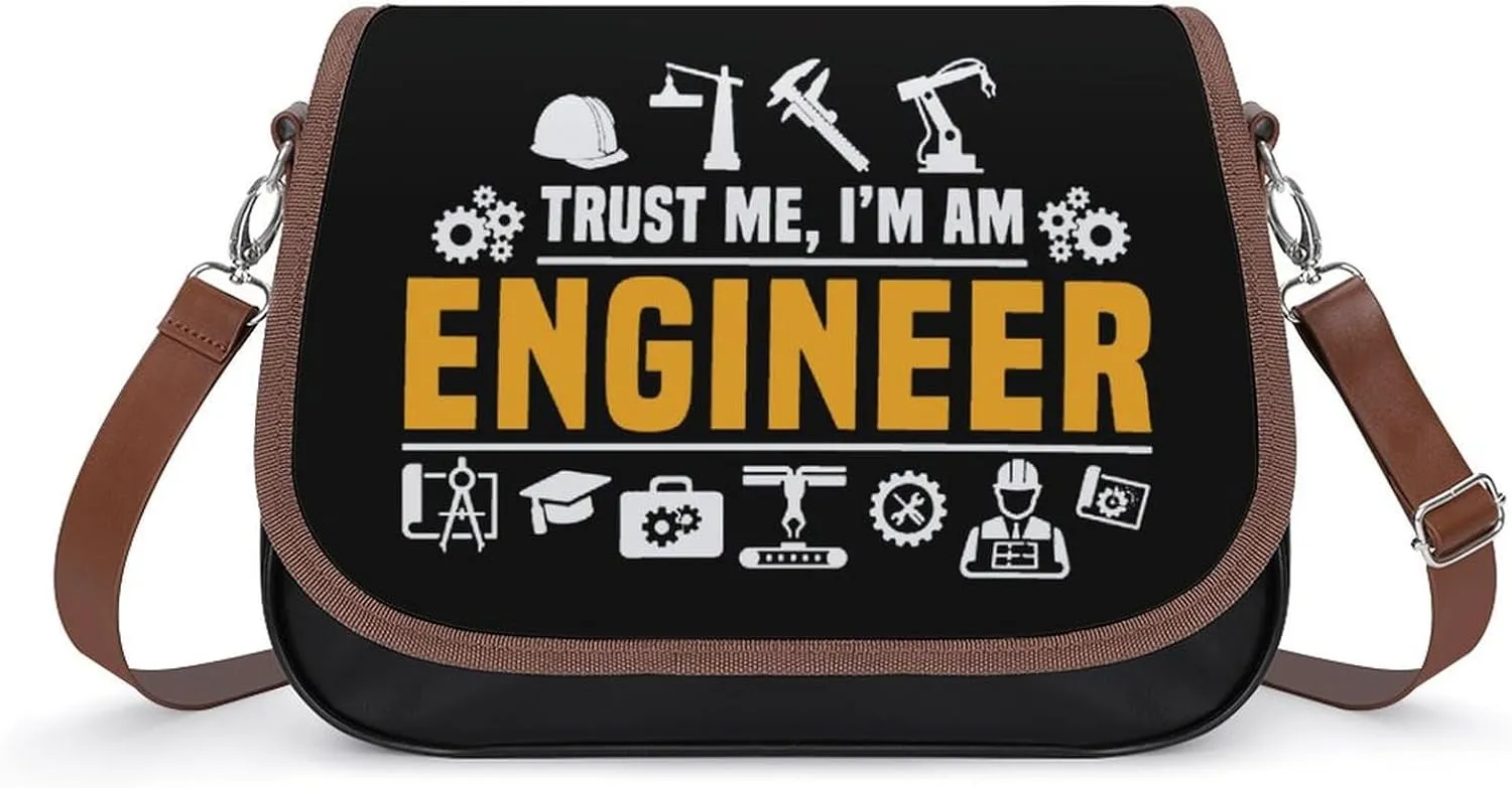 Trust Me I'm an Engineer Trendy Crossbody Bags Purses for Women Casual Shoulder Handbags with Adjustable Wide Strap