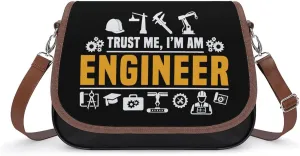 Trust Me I'm an Engineer Trendy Crossbody Bags Purses for Women Casual Shoulder Handbags with Adjustable Wide Strap