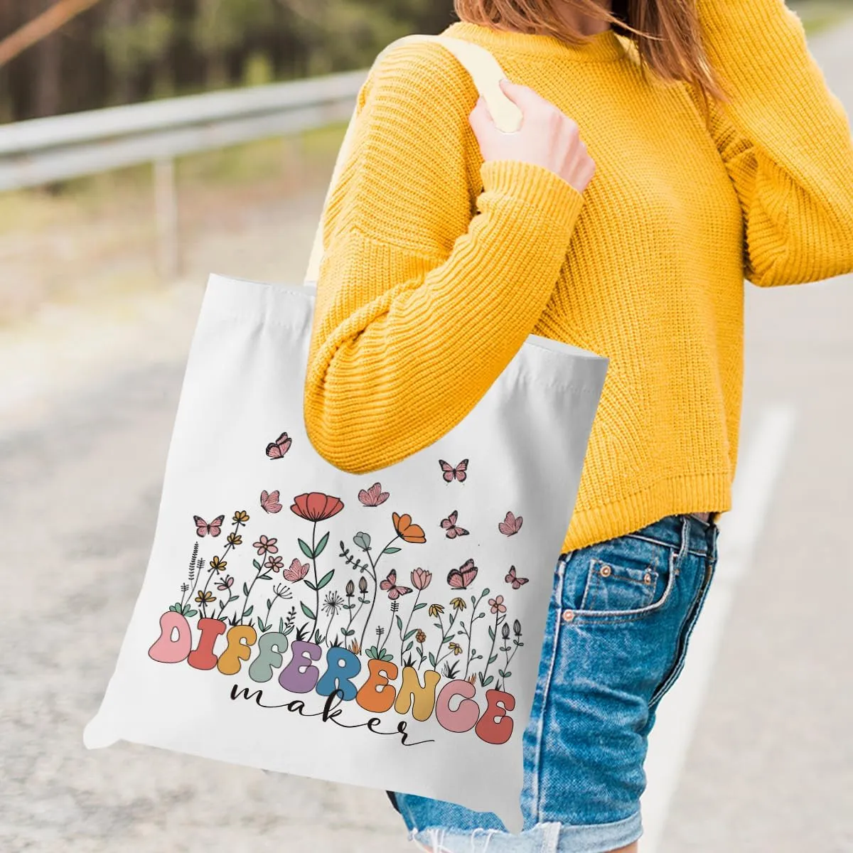 Turtle Gifts Shark Gifts Tote Bag, Hedgehog Horse Gifts for Women Girls, Animals Reusable Grocery Bag Shopping Bag