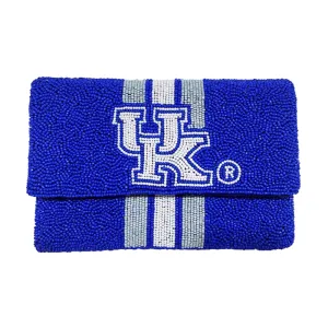 UK UNIVERSITY OF KENTUCKY BEADED MINI CLUTCH