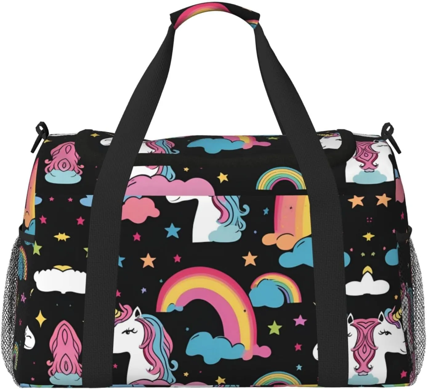 unicorn accessories print Weekender Overnight Carry On Bag Gym Luggage Bag Duffel Bag for Travel Women