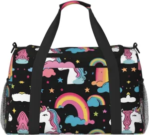 unicorn accessories print Weekender Overnight Carry On Bag Gym Luggage Bag Duffel Bag for Travel Women