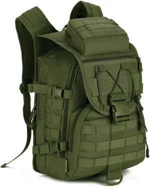 UNISTRENGH 40L Tactical Military Molle Backpack Water&Abrasion Resistant Outdoor Hunting Trekking Bag (Army green)