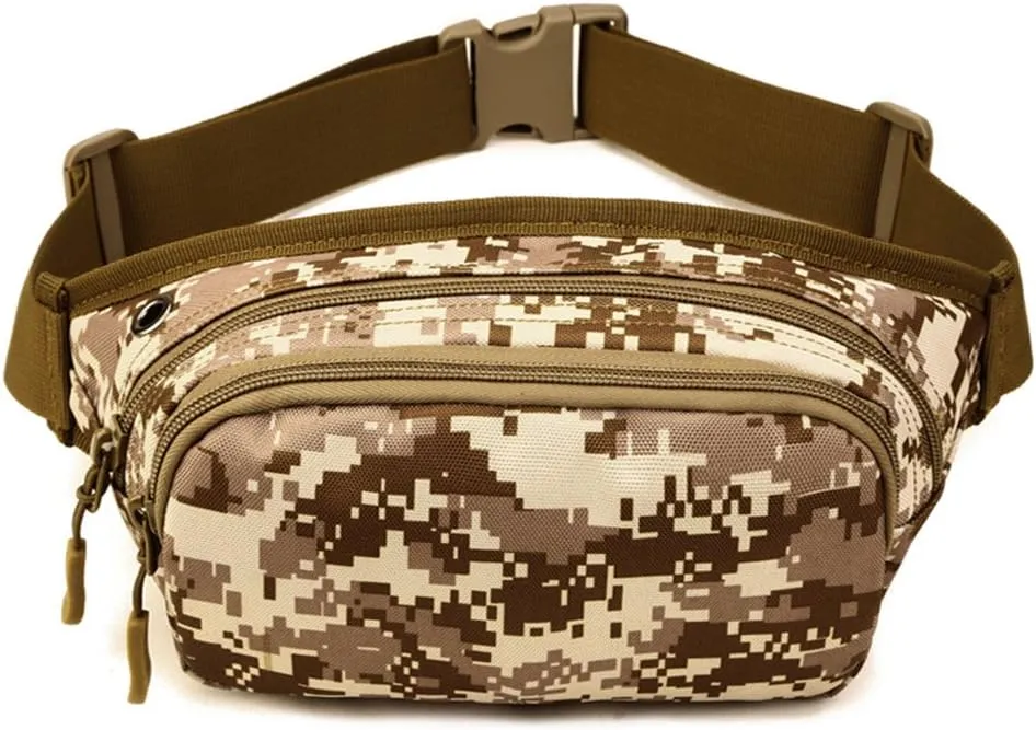 UNISTRENGH Fanny Pack Tactical Military Waist Pack Bag Waterproof Hip Belt Pouch for Outdoor Hunting Camping Trekking Climbing Bumbag