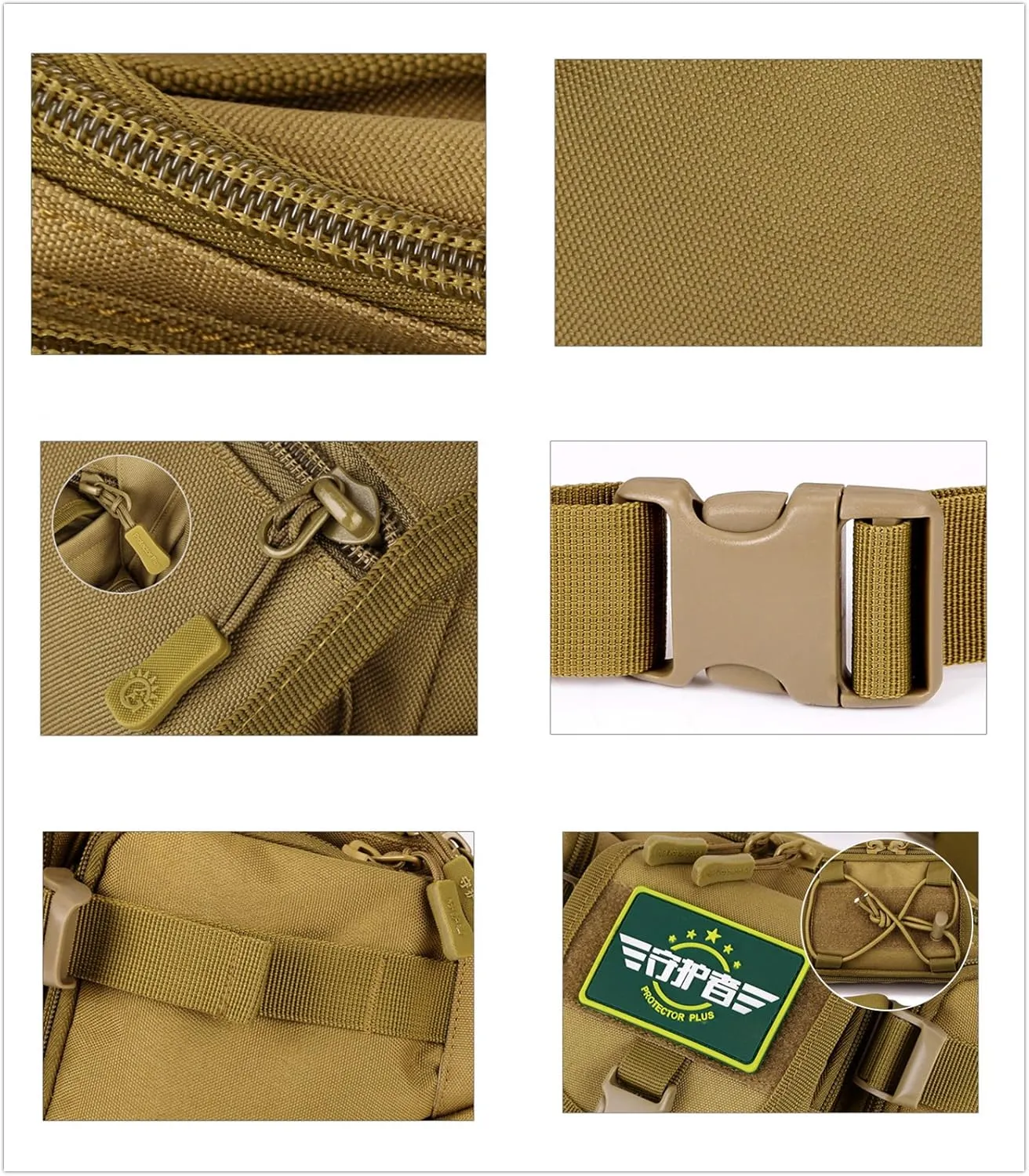 Unistrengh Tactical Waist Pack Military Fanny Belt Pouch Waterproof WR Bum Bag for Outdoor Climbing Fishing Running Hunting Fit IPhone 8 7 7plus (Coyote Brown)