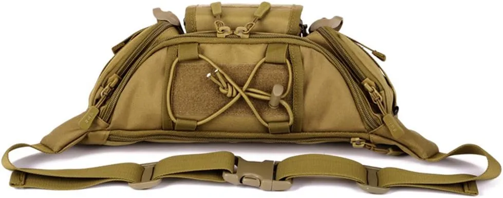 Unistrengh Tactical Waist Pack Military Fanny Belt Pouch Waterproof WR Bum Bag for Outdoor Climbing Fishing Running Hunting Fit IPhone 8 7 7plus (Coyote Brown)