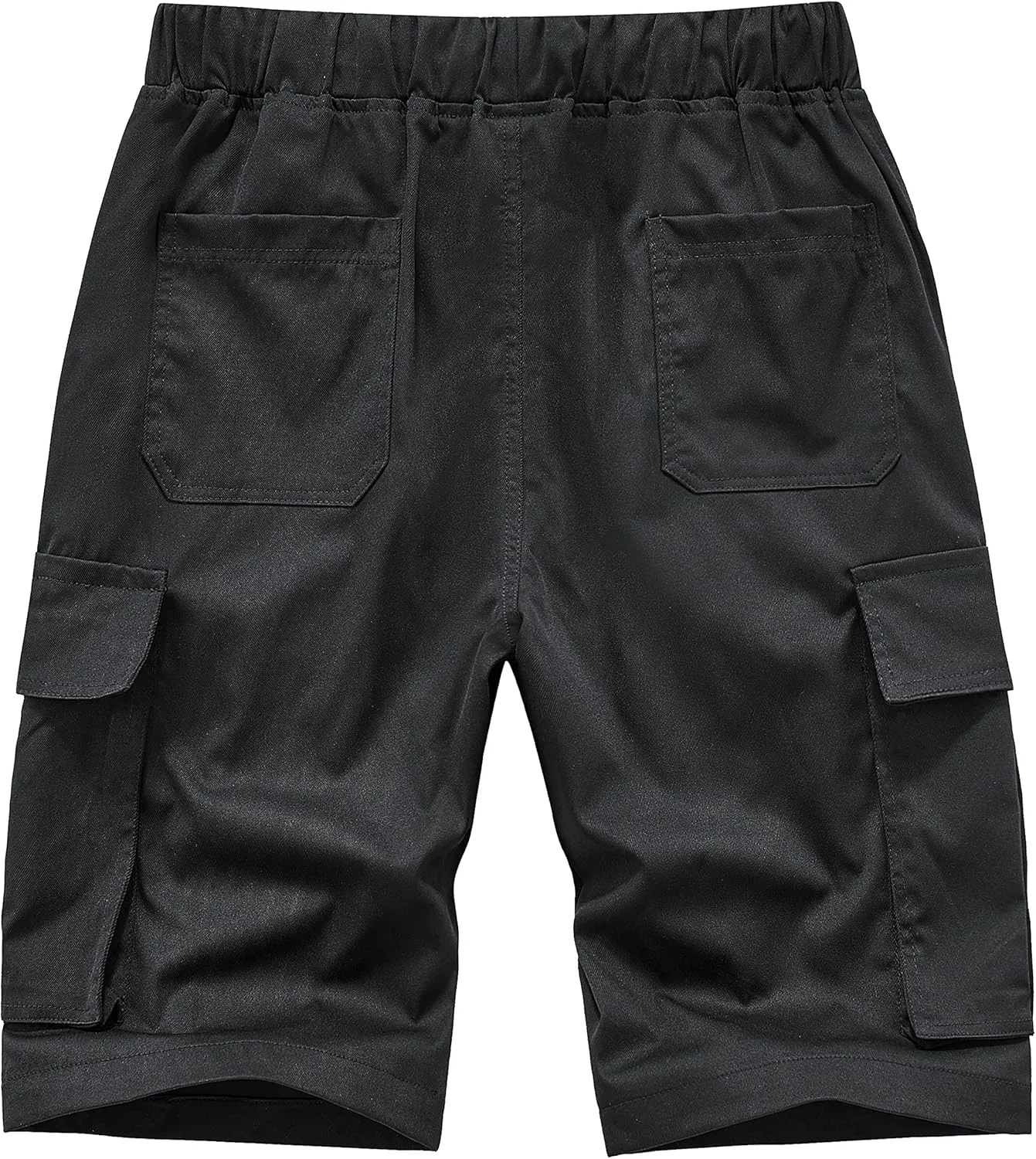 Vcansion Women's Casual Elastic Waist Drawstring Relaxed Fit Multi-Pockets Cotton Cargo Shorts